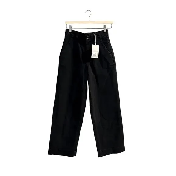 Everlane The Organic Wide-Leg Pant in Black 2 NWT